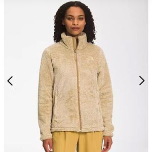 EUC Women’s NorthFace Novelty Osito Jacket Size M in Antelope Tan/White